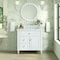 James Martin Vanities 36'' Single Vanity, Bright White w/ 3 CM Ethereal Noctis Quartz Top 424-V36-BW-3ENC - alternate 6